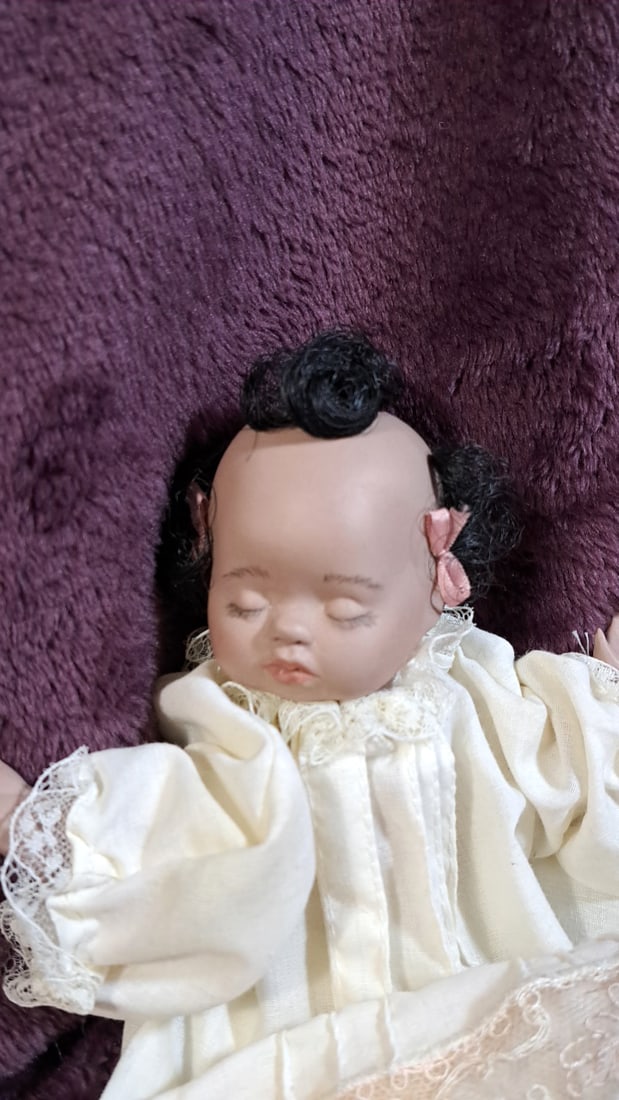 9" Porcelain Sleeping Doll Accessory - 2