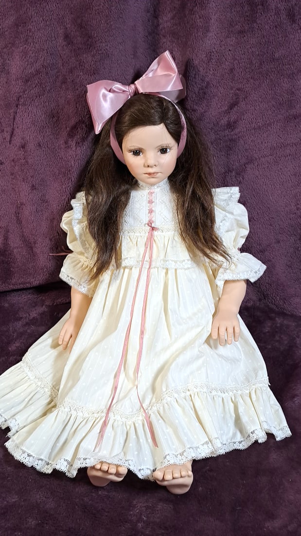 Rotrout Schrott Doll Signed 1991: Please read descriptions and examine pictures carefully. Take into account shipping when bidding. 36x20x15 15lbs Height: 20 Width: 15 Low Estimate: 50.00 High Estimate: 150.00