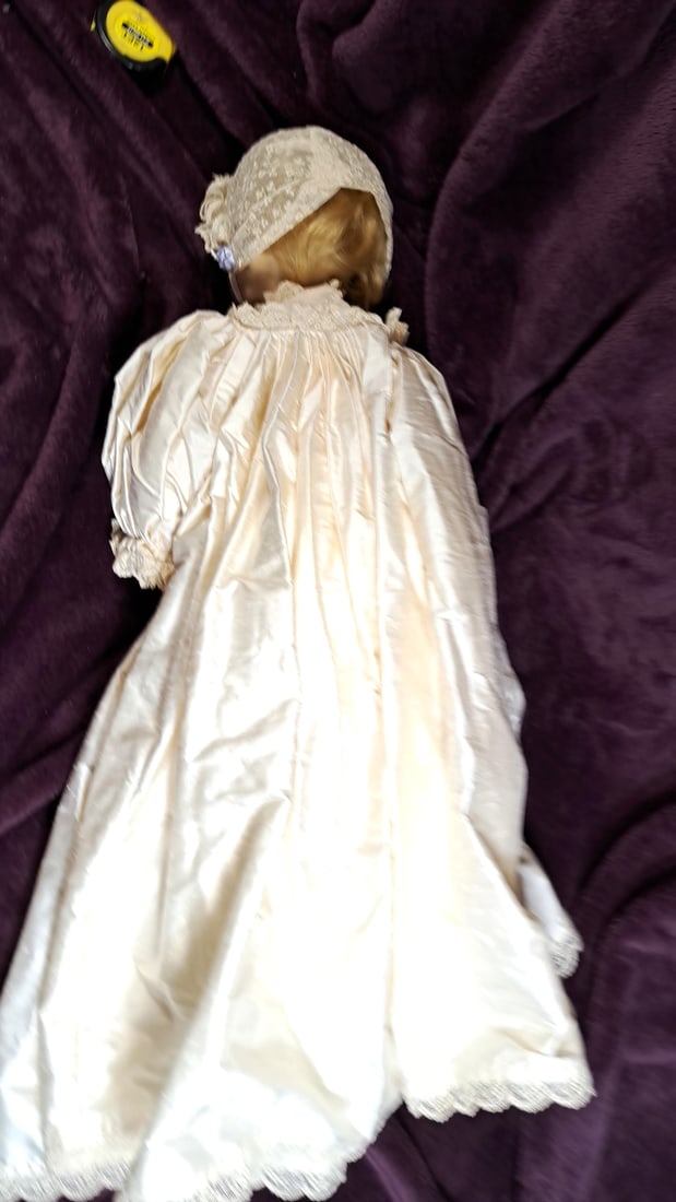 Linda Murray Original Cloth Doll Spice Artist Proof Cream Lace Bonnet Dress - 6