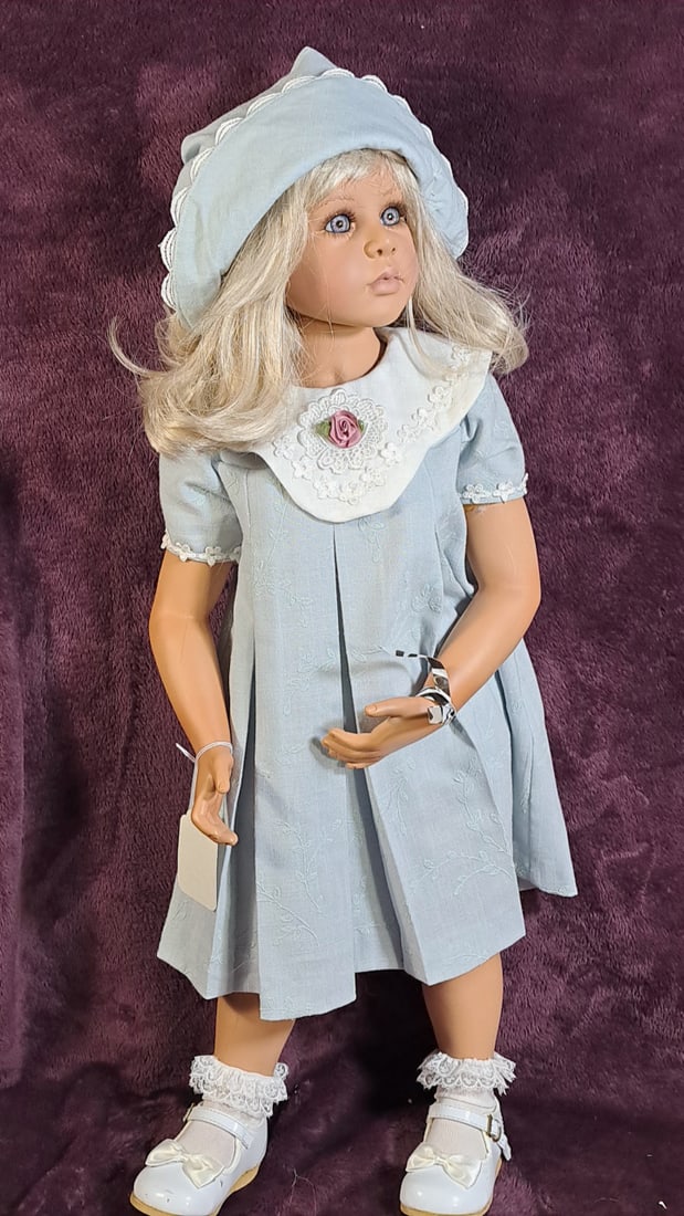 Peggy Dey Aralan Doll Signed 1999 71-300: Please read descriptions and examine pictures carefully. Take into account shipping when bidding. 36x20x15 15lbs Height: 20 Width: 15 Low Estimate: 50.00 High Estimate: 400.00