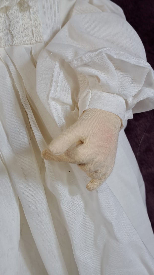 Rare Wax Over Porcelain Doll - 3