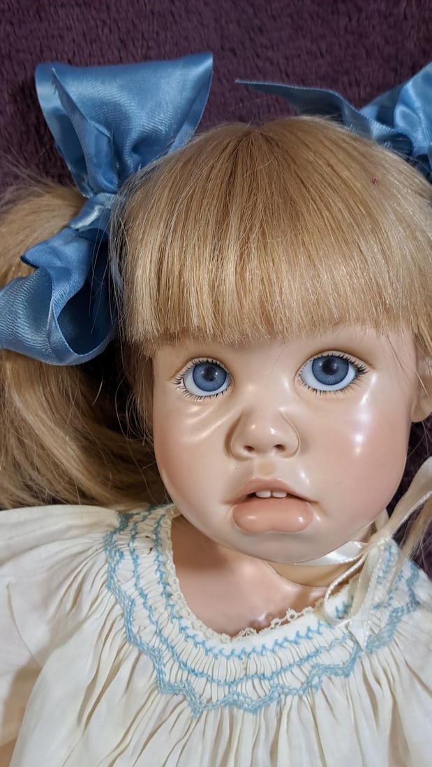Mary Jane Krey Baby Suoankrey Waxover Porcelain Doll - 2