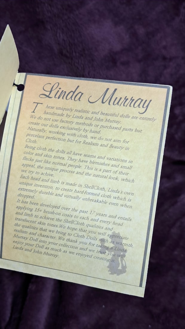 Linda Murray Lucille Doll - No 4 Of 20 Shellcloth Handmade Doll With Tags - 10