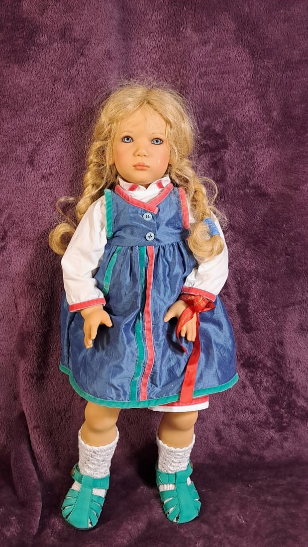 Annette Himstedt Iillina Doll With Box: Please read descriptions and examine pictures carefully. Take into account shipping when bidding. 36x14x20 15lbs Height: 14 Width: 20 Low Estimate: 50.00 High Estimate: 950.00