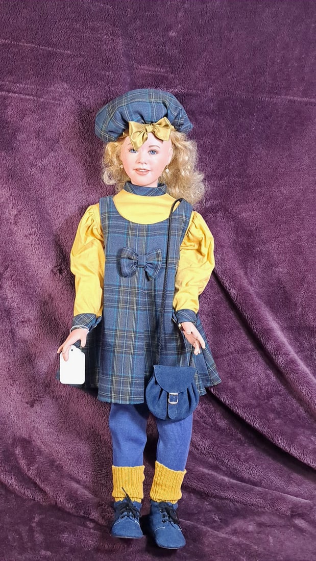 Sally Anne By Gary Mockeith Porcelain Doll 1994: Please read descriptions and examine pictures carefully. Take into account shipping when bidding. 36x20x15 15lbs Height: 20 Width: 15 Low Estimate: 50.00 High Estimate: 120.00
