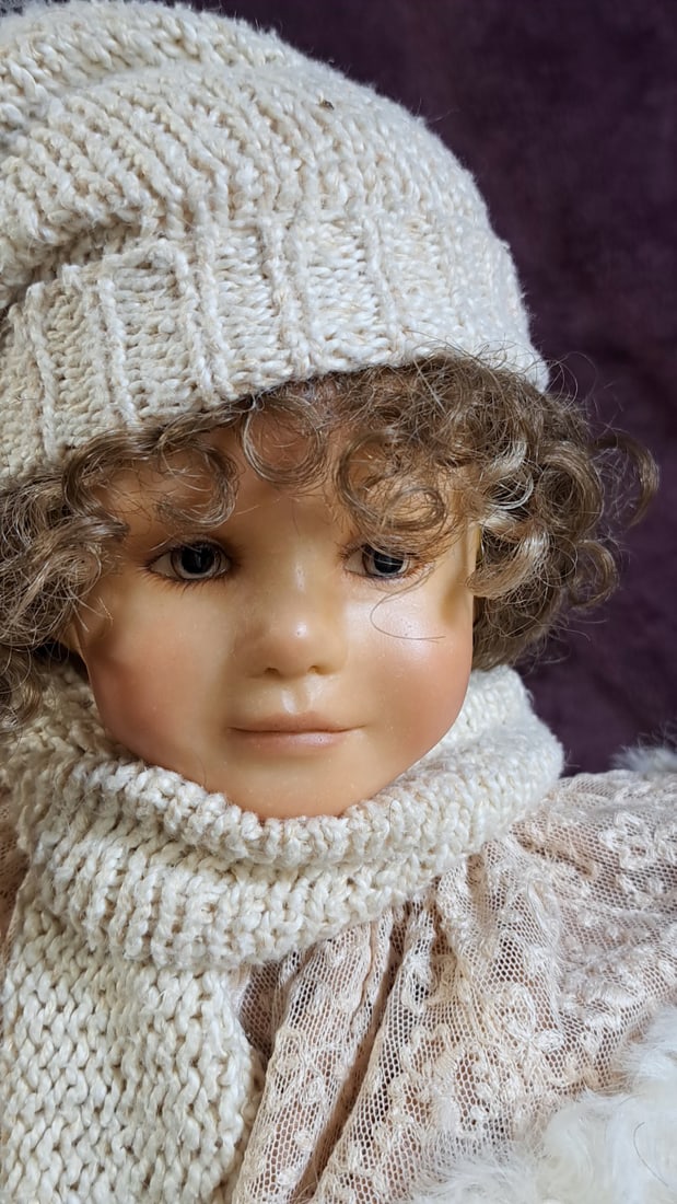 Wax Over Porcelain Doll With Winter Clothes (1 of 9)