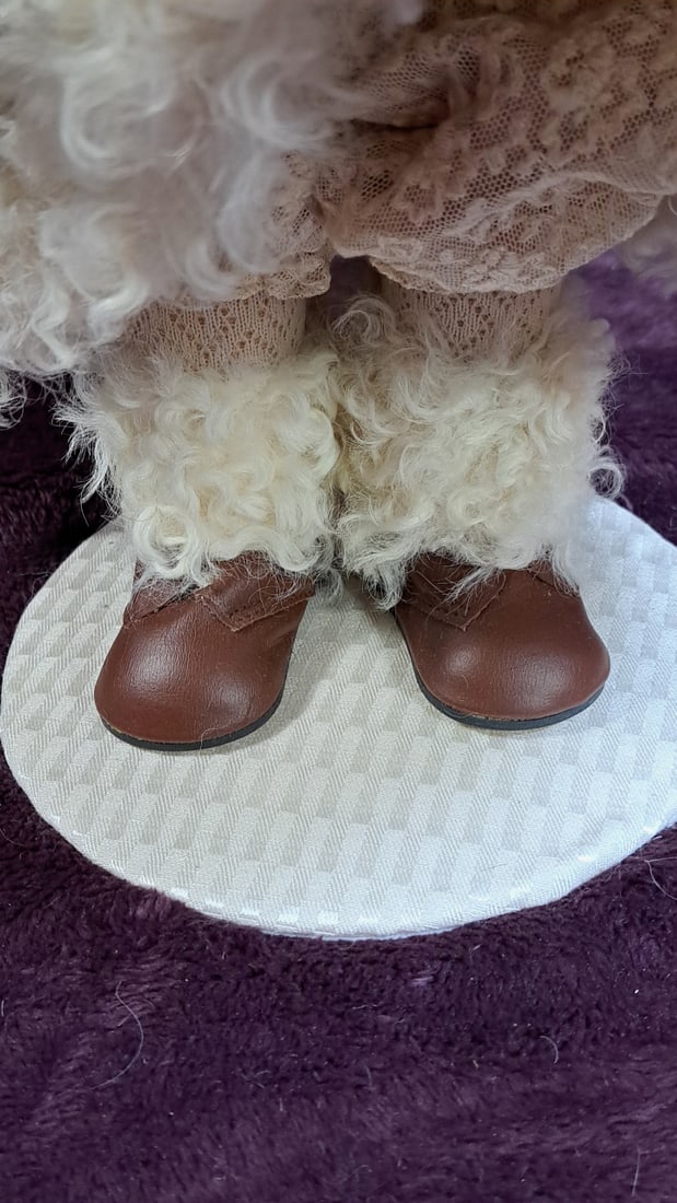 Wax Over Porcelain Doll With Winter Clothes - 4