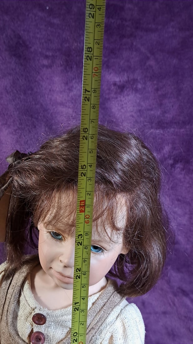 Porcelain Doll Roswitha With Bear - 12