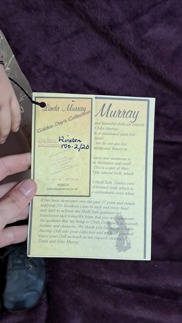 Linda Murray Kirsten Shellcloth Doll- No. 2 Of 20 With Tags - 9