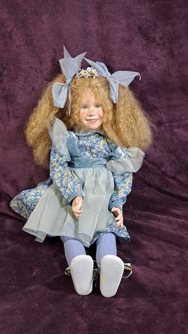Krey Baby Goldilocks 2000 Wax On Porcelain Doll: Please read descriptions and examine pictures carefully. Take into account shipping when bidding. 35x15x15 15lbs Height: 15 Width: 15 Low Estimate: 50.00 High Estimate: 200.00