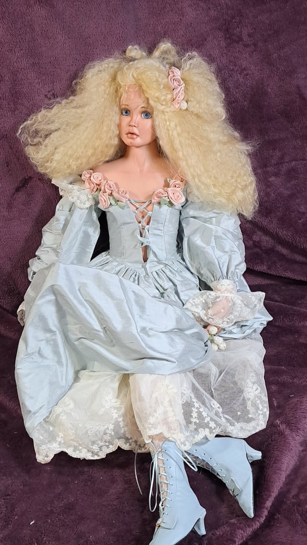 Real Hair Savannah Joyce Nicholson Artist Signed Porcelain Doll - 6