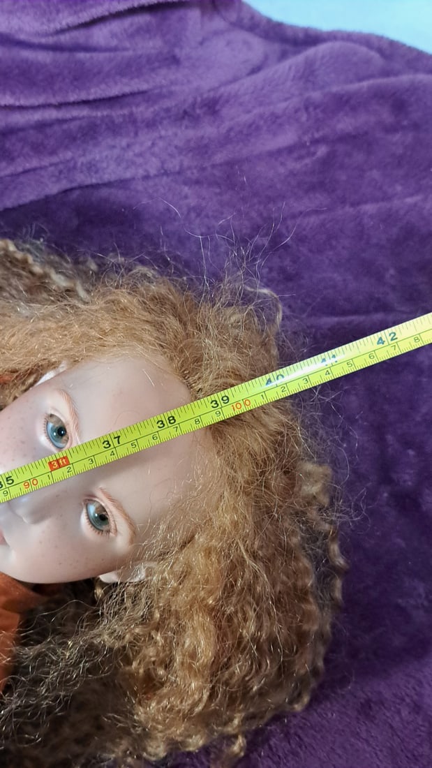 Wax Over Porcelain Doll With Retro Outfit - 11