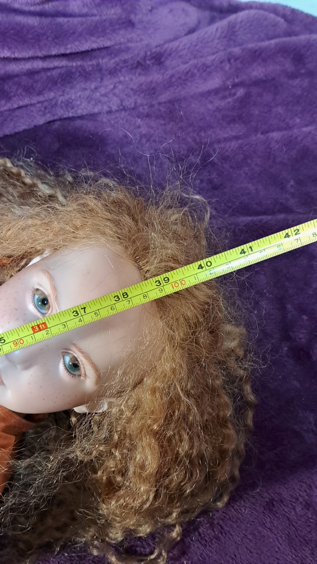 Wax Over Porcelain Doll With Retro Outfit - 12