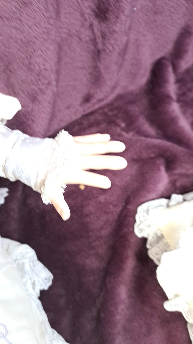 Karen Anderson Blanford Lily one of a kind Porcelain Doll with Victorian-Style Dress and Purple S... - 7