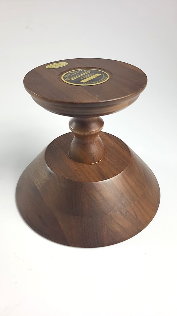 Quality Heirloom Wooden Ware Walnut Pedestal Compote Bowl, Model 1016.WB3, 8 in - 5