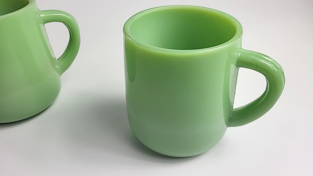 Gibson Vintage Mug Set of 2 Green Jadeite Coffee Mugs - 2