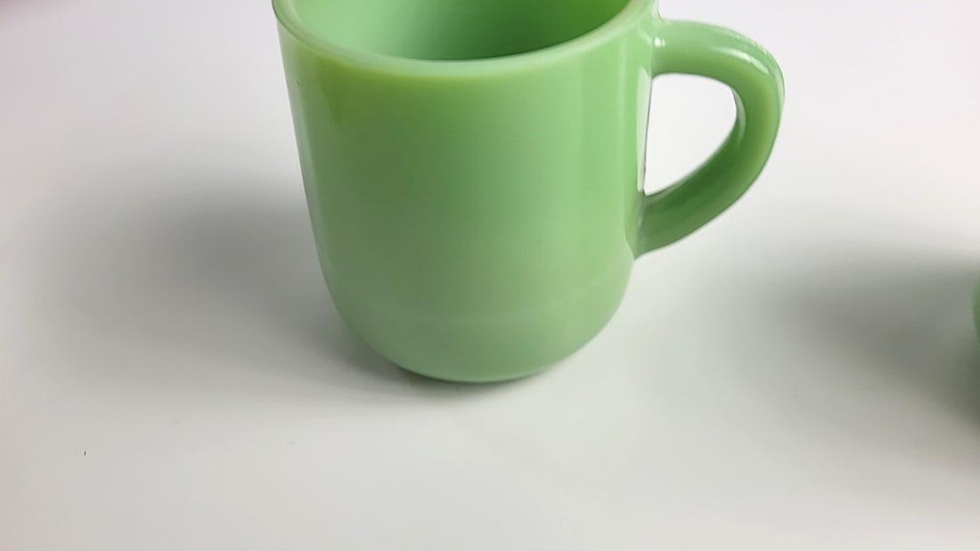 Gibson Vintage Mug Set of 2 Green Jadeite Coffee Mugs - 3