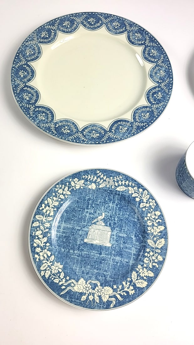 Philippe Deshoulieres Limoges Patrick Frey Crespires Blue Porcelain 5-Piece Set - 6