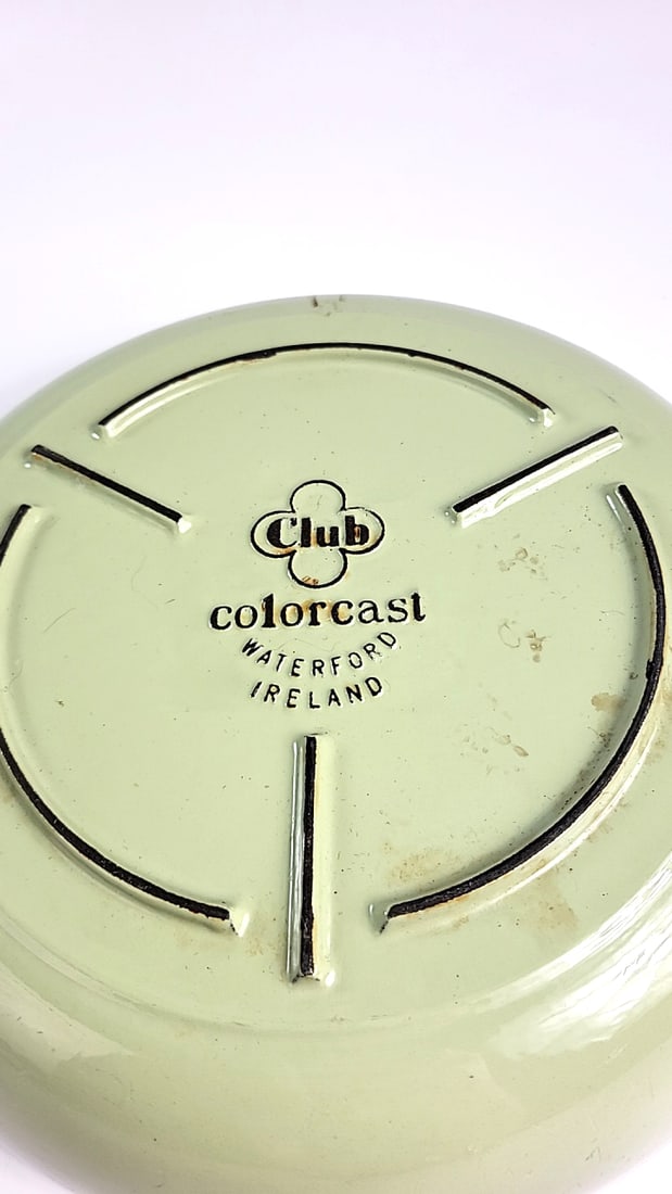 Club Colorcast Waterford Ireland Green Enamel Cast Iron Lidded Casserole Dish - 2
