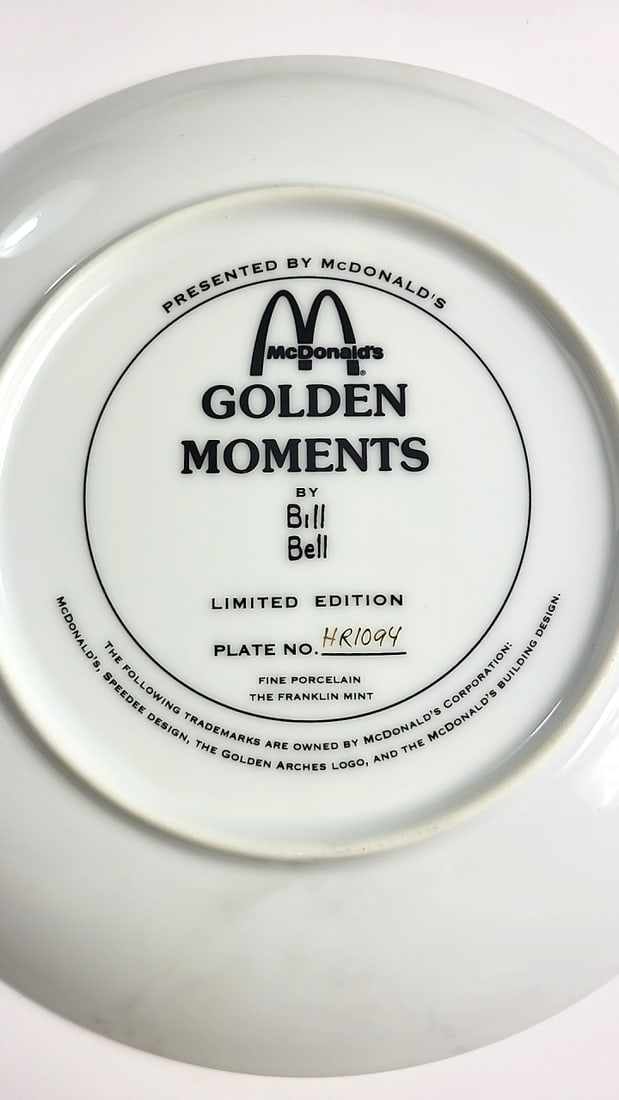 McDonald's Bill Bell Golden Moments Franklin Mint Porcelain Collector Plates Set of 6 - 2