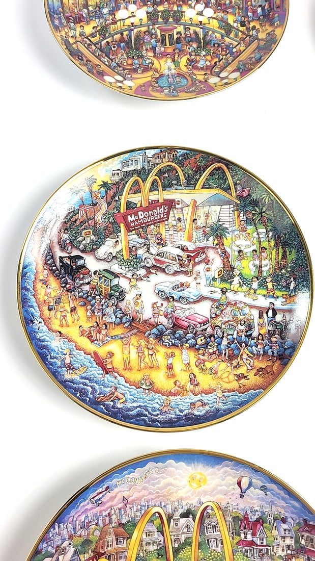 McDonald's Bill Bell Golden Moments Franklin Mint Porcelain Collector Plates Set of 6 - 6