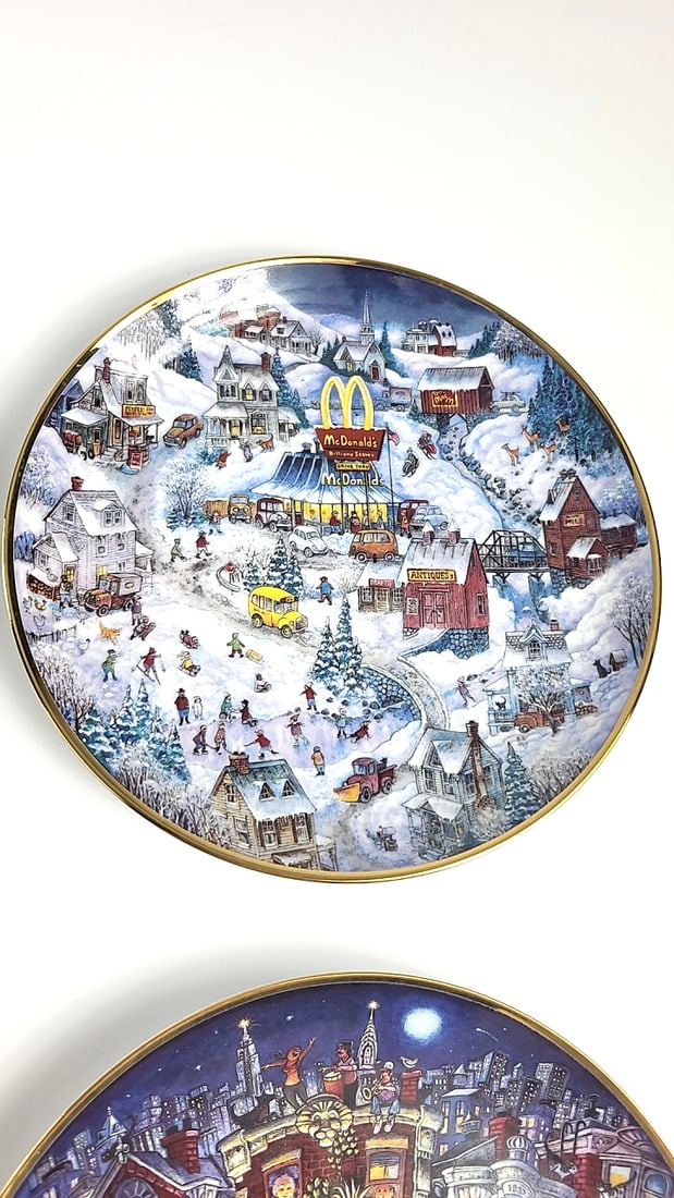 McDonald's Bill Bell Golden Moments Franklin Mint Porcelain Collector Plates Set of 6 - 8