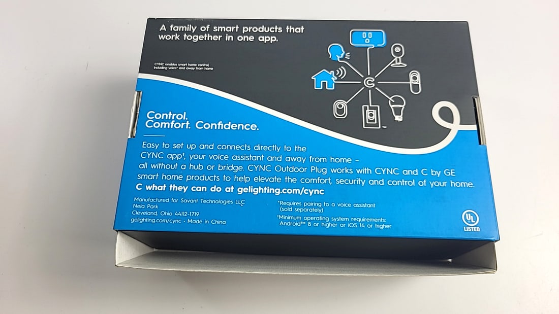 GE Cync CPLGOD2BLG1/ST1P Outdoor Smart Plug Wi-Fi, 1 Plug, Alexa/Google Compatible - 3
