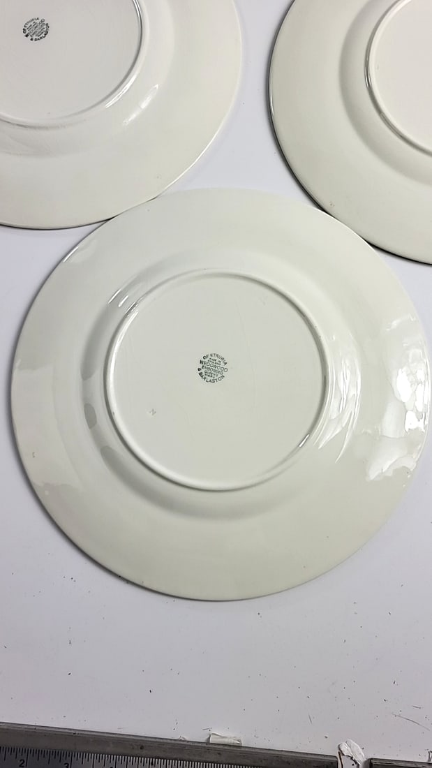 Wedgwood Embossed Queens Ware Green Grapevine Dinner Plates Set of 5 - 10