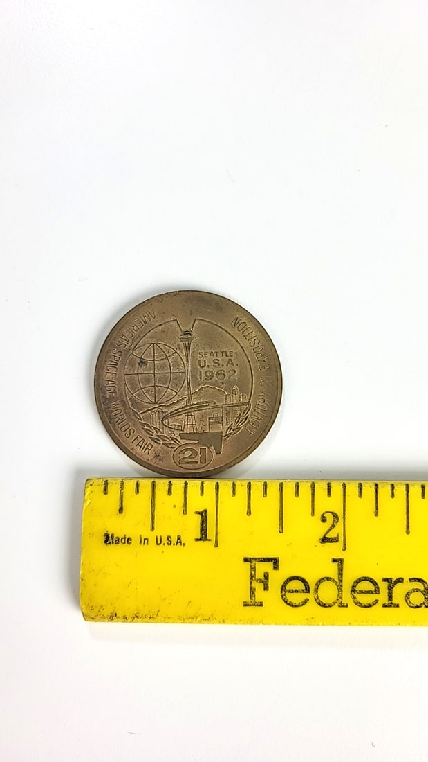 1962 Seattle Worlds Fair Century 21 Exposition One Dollar Token - 3
