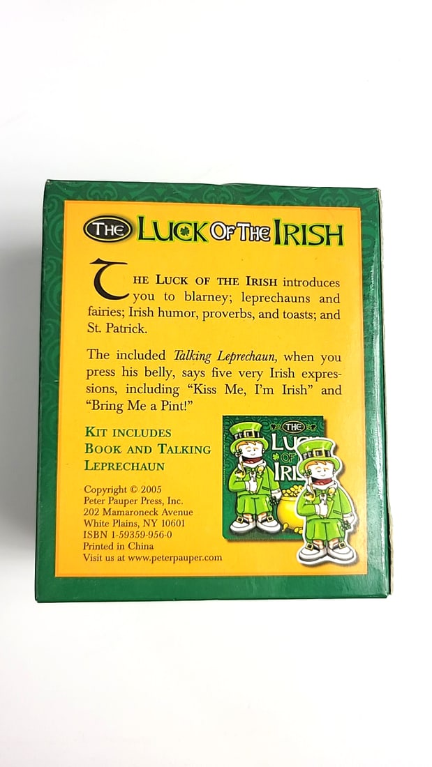 Peter Pauper Press The Luck of the Irish Book & Talking Leprechaun Kit - 2