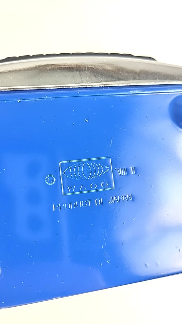 Waco Casino Prince Toy Slot Machine Bank Blue Plastic Chrome Japan - 2