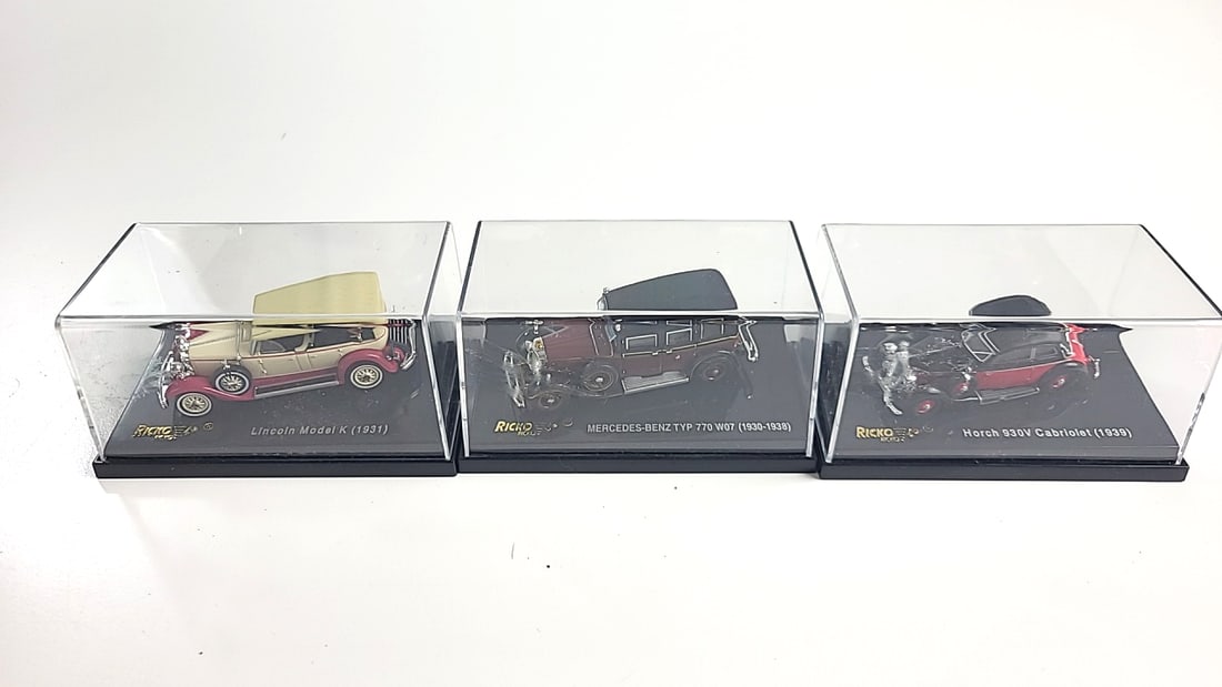Ricko Diecast Model Car Lot: Lincoln Model K, Mercedes-Benz 770 W07, Horch 930V Cabriolet (1 of 10)
