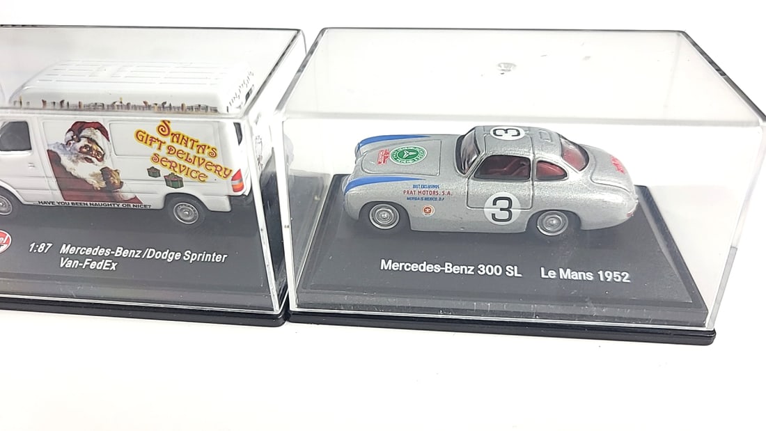 Busch & Model Power Mercedes-Benz SSKL, 300 SL Le Mans, Dodge Sprinter Model Car Lot - 4