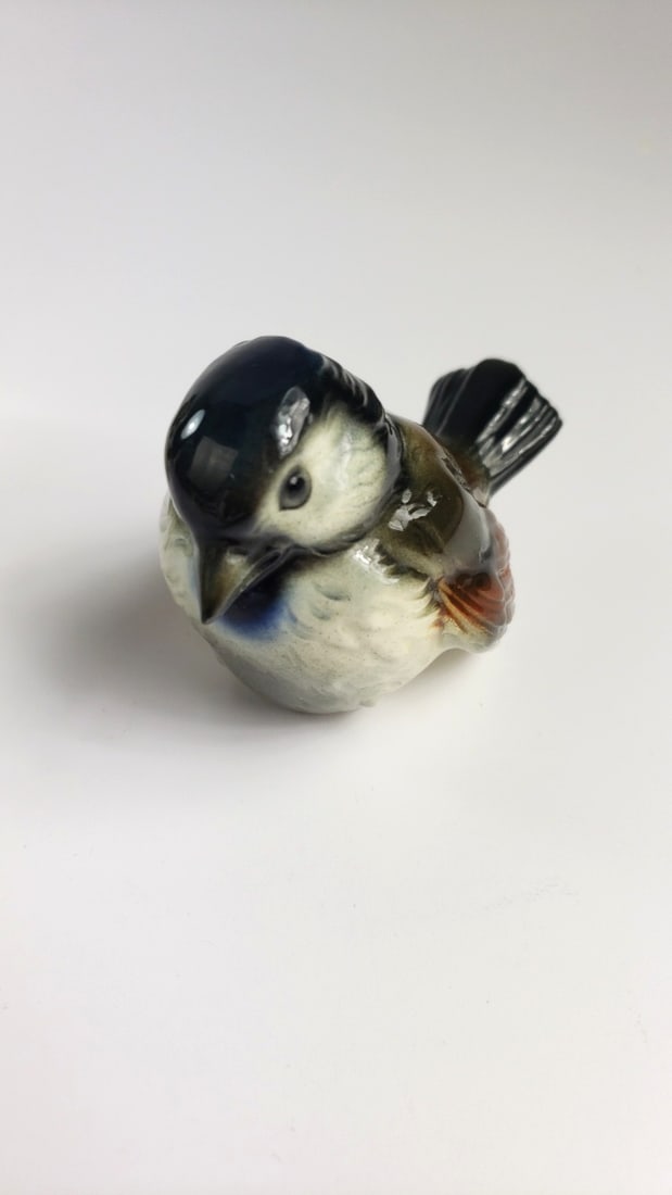 Goebel Germany Porcelain Chickadee Bird Figurines, Pair - 3