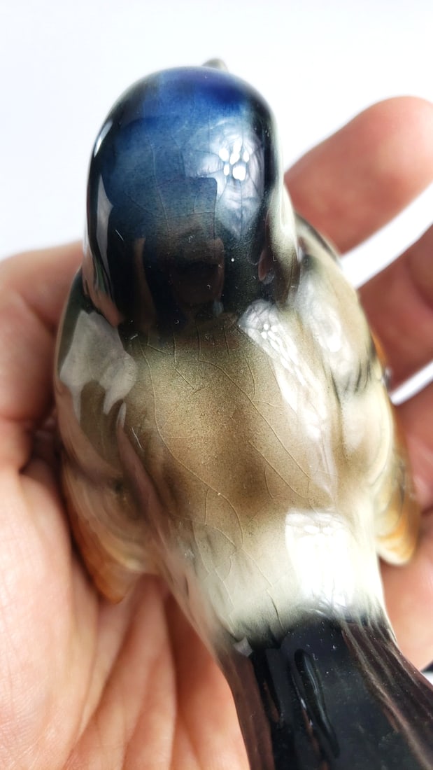 Goebel Germany Porcelain Chickadee Bird Figurines, Pair - 7