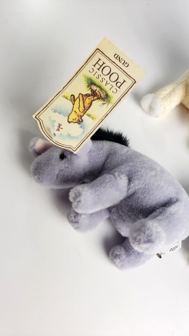 Gund Pooh Eeyore, Boyds Teddy Bear Ty Lamb Plush Lot - 4