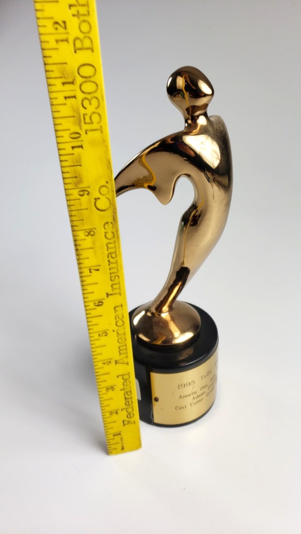 1995 Telly Award Gold Figural Trophy Annette Otis Adams Creative Cost Cutter - 2