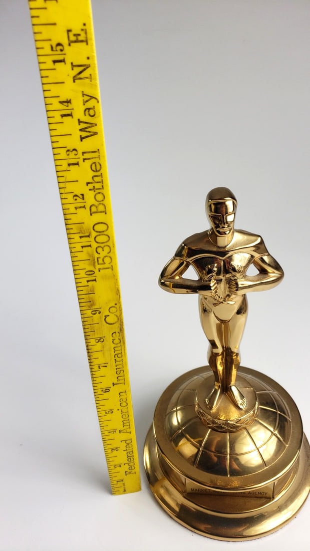 R.S. Owens 1986 "The Boss" Mega Foods Market Advertising Agency Gold-Tone Trophy - 2