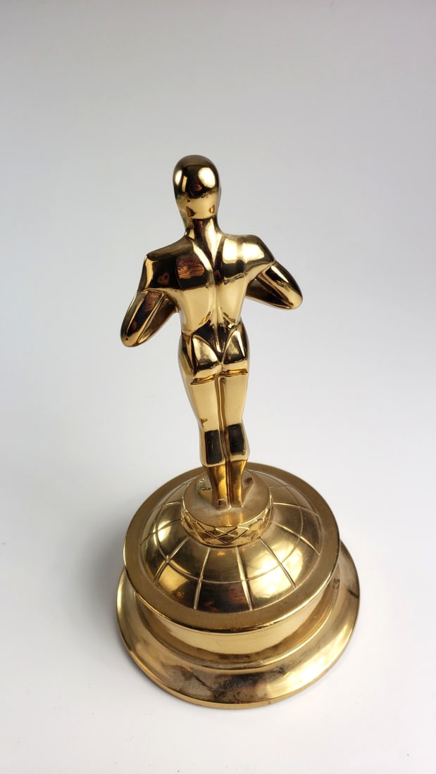 R.S. Owens 1986 "The Boss" Mega Foods Market Advertising Agency Gold-Tone Trophy - 5