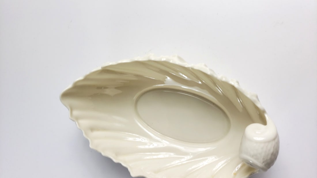 Lenox Ivory Porcelain Shell Leaf Dish Made in USA - 3