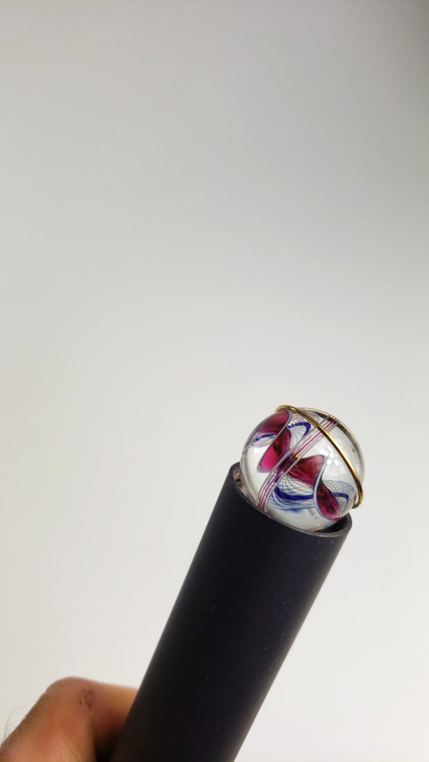 Kaleidoscope and 6 Art Glass Marbles - 4