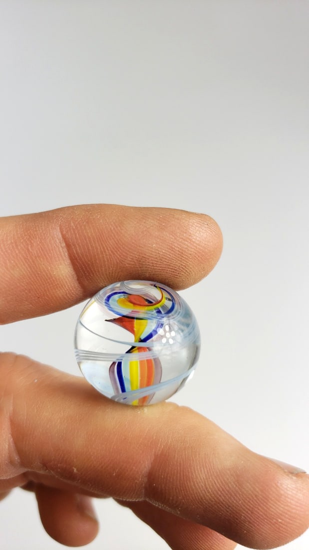 Kaleidoscope and 6 Art Glass Marbles - 7