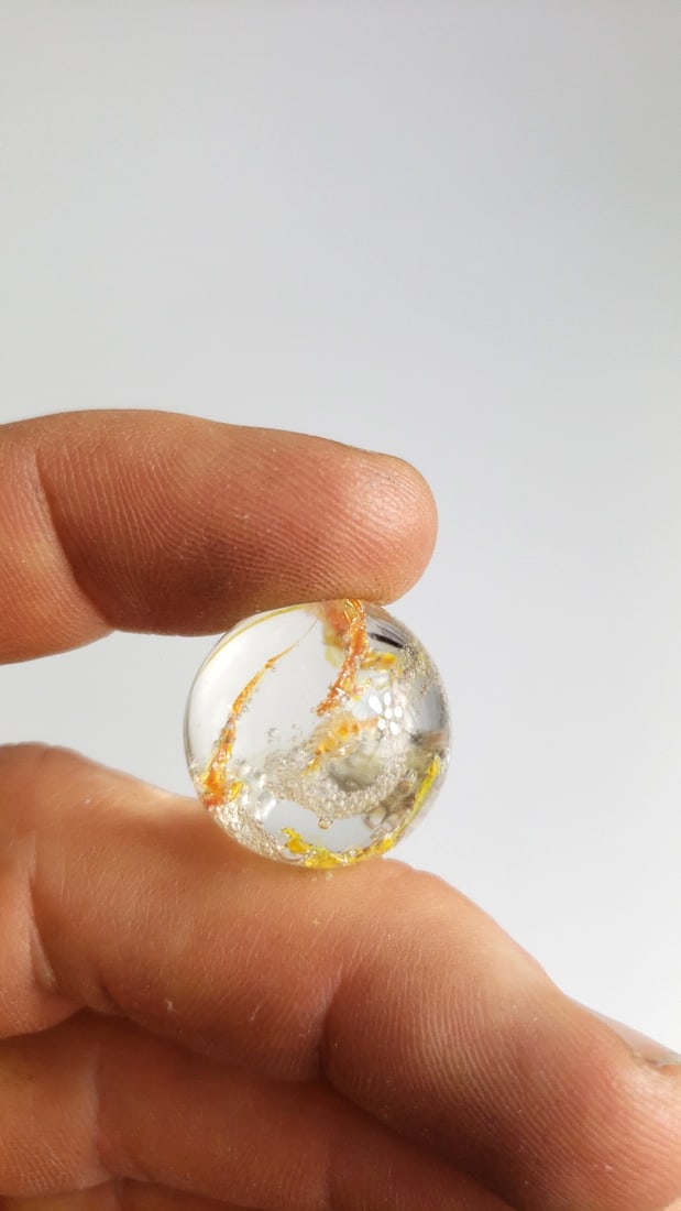 Kaleidoscope and 6 Art Glass Marbles - 8