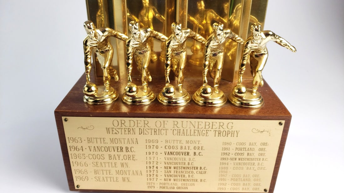 Order of Runeberg Western District Challenge Bowling Trophy 1963-1993 - 2