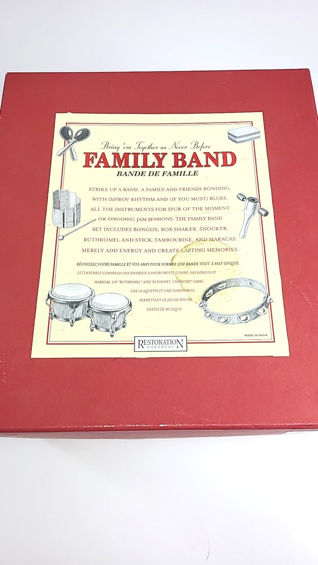 Restoration Hardware Family Band Percussion Instrument Set with Red Box - 2