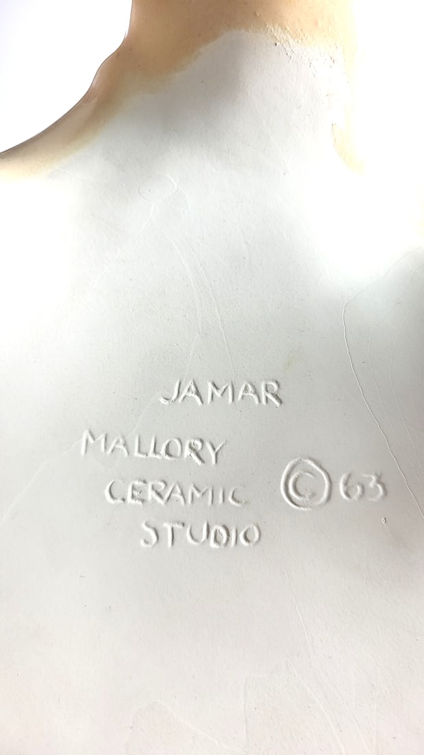 Jamar Mallory Ceramic Studio 1963 Three Cherub Ceramic Figurine 11 in - 4
