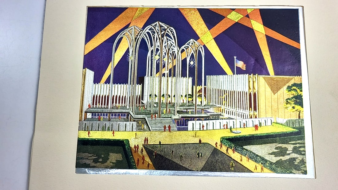 Fepco 1962 Seattle World's Fair Souvenir Foil Art Print with Mailing Envelope - 2