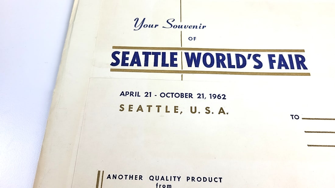 Fepco 1962 Seattle World's Fair Souvenir Foil Art Print with Mailing Envelope - 4
