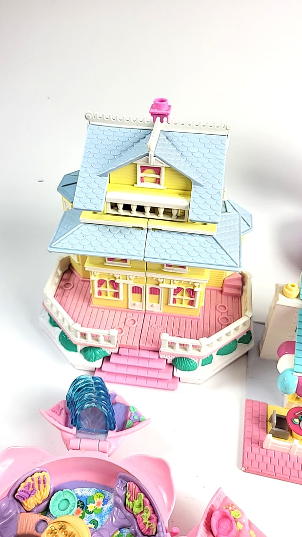 Polly Pocket Bluebird Mini Playsets Buildings Figures Accessories Lot - 8