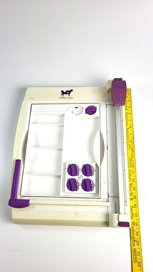 Purple Cows Scrapbook Paper Trimmer with Interchangeable Rotary Blades - 3